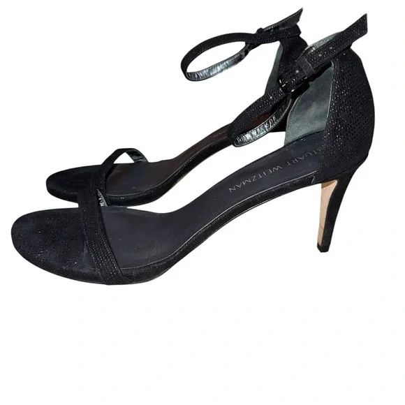 Stuart Weitzman NUDISTSONG Stiletto Heels – BlackSize 11